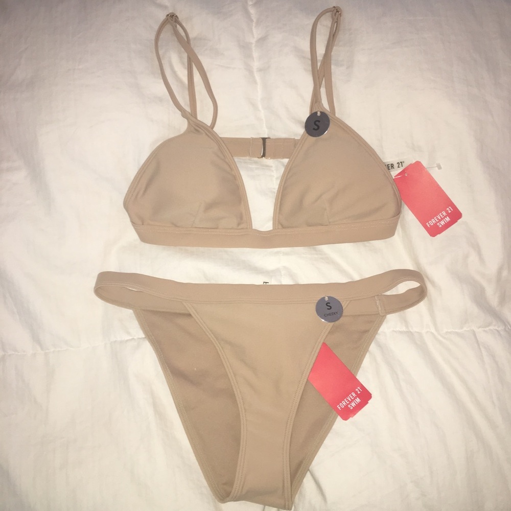 forever 21 beige bikini